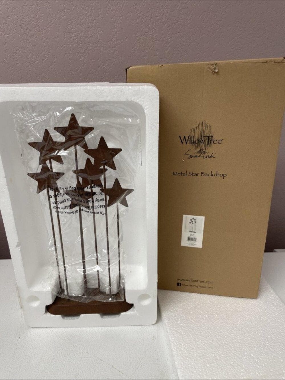 Willow Tree Lordi Metal Star Backdrop Demdaco 26007 Nativity Accessory Boxed